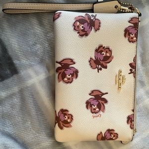 Coach Small Floral Wristlet